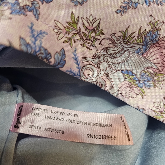 Sugar Thrillz Are We Human Dragon Print Mini Skirt Pink Lace Up Womens Sz M NWT - Picture 7 of 7